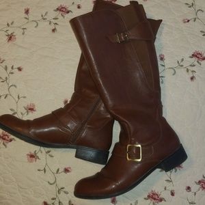 Knee high brown boots